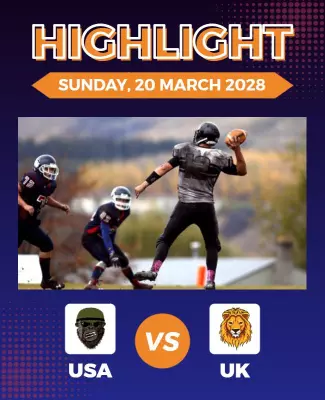 American Football Match Highlight Flyer Template