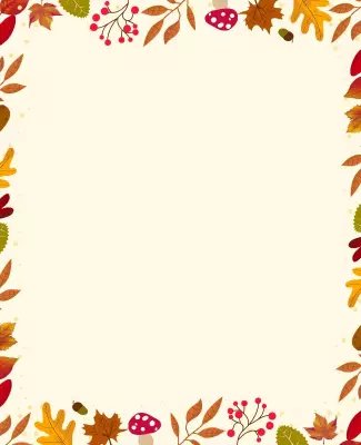 Autumn Leaves Border Design Flyer Template