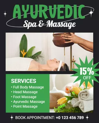 Ayurvedic Spa and Massage Flyer Template