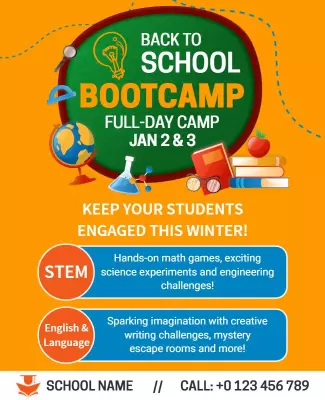 Back to School Bootcamp Flyer Template