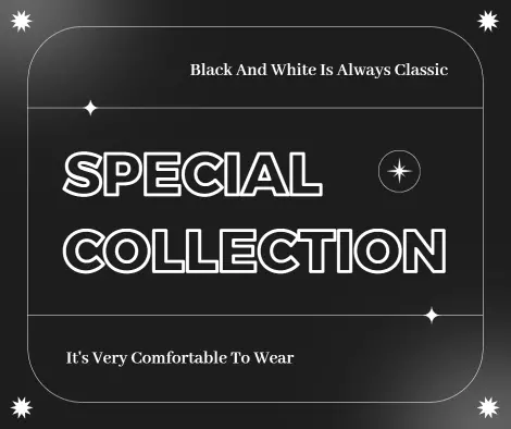 Black and White Fashion Collection Facebook Flyer Template