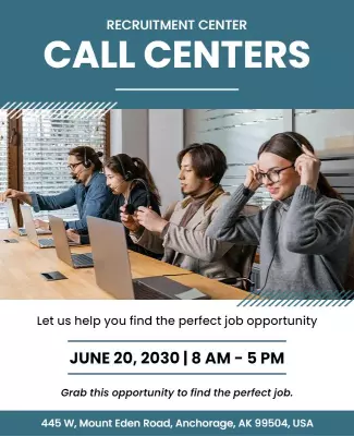 Call Center Job Opportunity Flyer Template