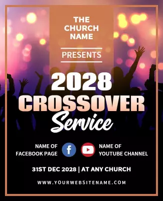 Celebratory Nightlife Crossover New Year Service Flyer Template