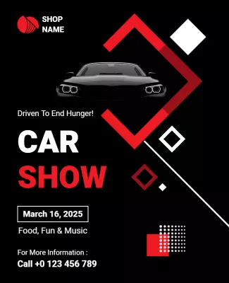 Charity Car Show Event Flyer Template