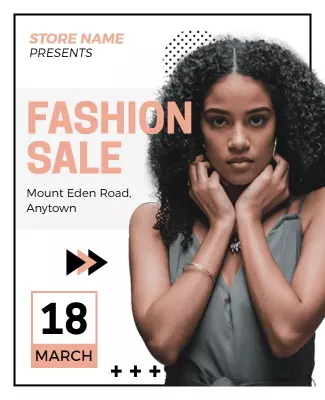Chic Minimalist Fashion Sale Promotional Flyer Template