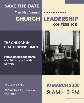 Church Leadership Conference Flyer Template