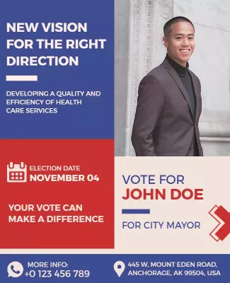 City Mayor Election Campaign Flyer Template