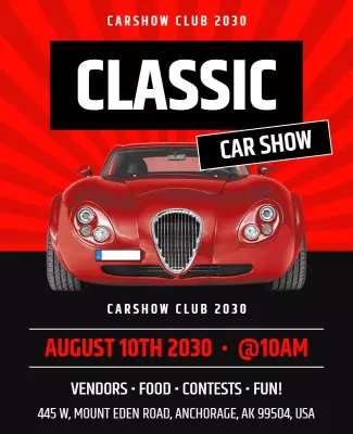 Classic Car Show Event Flyer Template