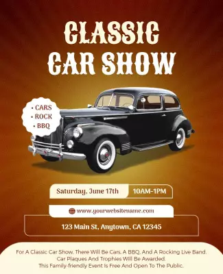 Classic Car Show Event Flyer Template