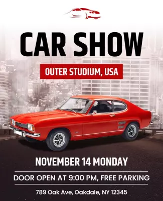 Classic Car Show Event Flyer Template