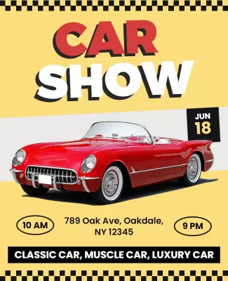 Classic Car Show Event Flyer Template