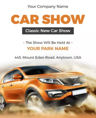 Classic New Car Show Event Flyer Template