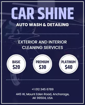 Comprehensive Car Detailing Service Flyer Template