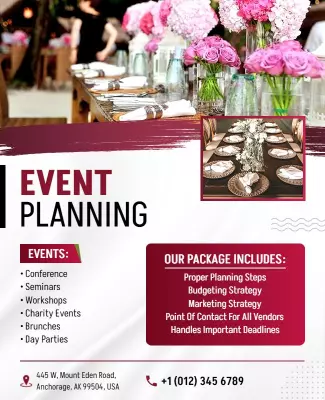 Comprehensive Event Planning Services Flyer Template