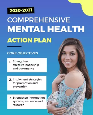 Comprehensive Mental Health Action Plan Flyer Template