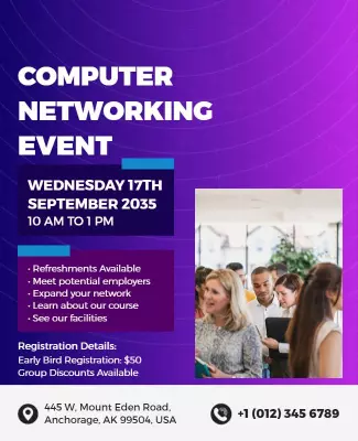 Computer Networking Professional Event Flyer Template