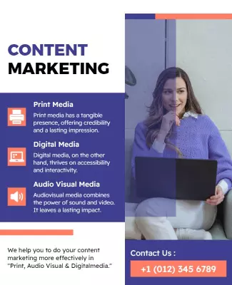 Content Marketing Services Overview Flyer Template