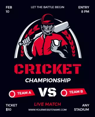 Cricket Championship Flyer Template