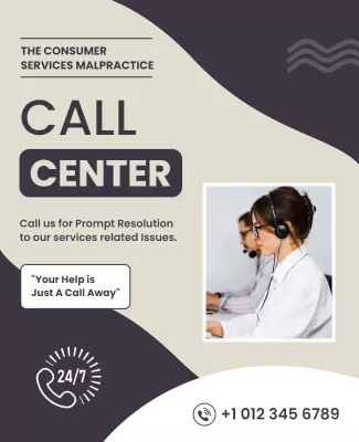 Customer Service Call Center Flyer Template