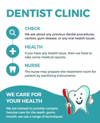 Dental Health Clinic Informational Flyer Template