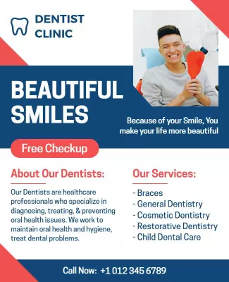 Dental Health Services Promotion Flyer Template