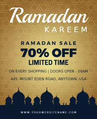 Driftwood and Deep Fir Eid Ramadan Poster Template