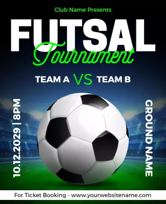 Dynamic Soccer Futsal Tournament Match Flyer Template