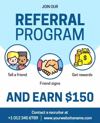 Earn Rewards with Referral Program Flyer Template