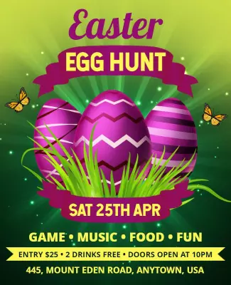 Easter Egg Hunt Event Flyer Template