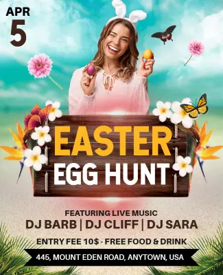 Easter Egg Hunt Event Flyer Template