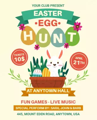 Easter Egg Hunt Event Flyer Template