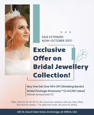 Exclusive Bridal Jewellery Offer Flyer Template