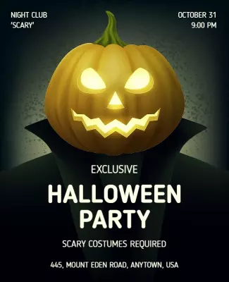 Exclusive Halloween Nightclub Party Flyer Template