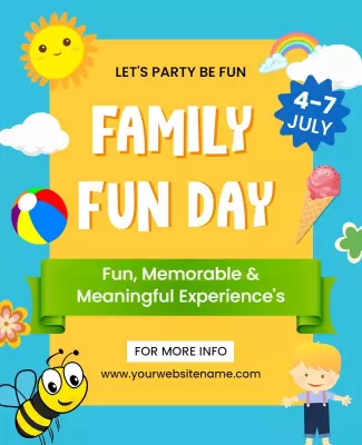 Family Fun Day Event Flyer Template