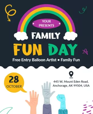 Family Fun Day Event Flyer Template