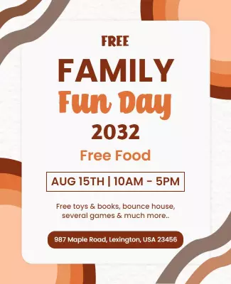 Family Fun Day Event Flyer Template