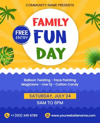 Family Fun Day Event Flyer Template