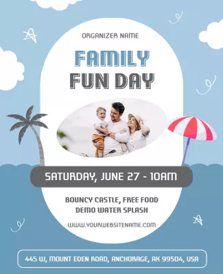 Family Fun Day Event Flyer Template