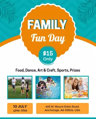 Family Fun Day Event Flyer Template