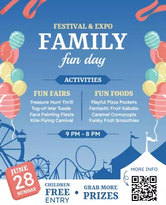 Family Fun Day Festival and Expo Flyer Template