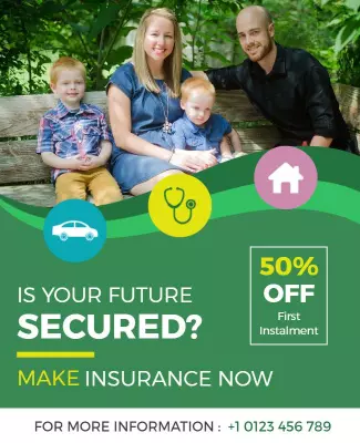 Family Insurance Promotion Flyer Template