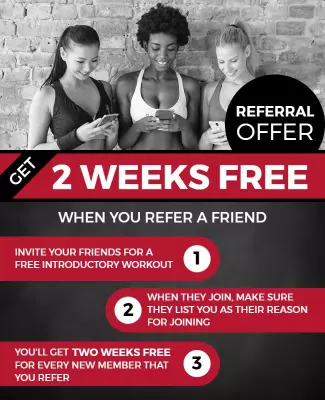 Fitness Referral Offer Promotional Flyer Template