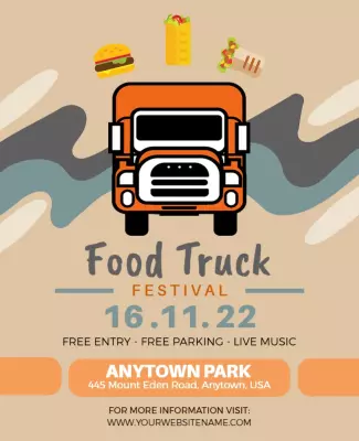 Food Truck Festival Event Flyer Template