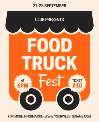 Food Truck Festival Event Flyer Template