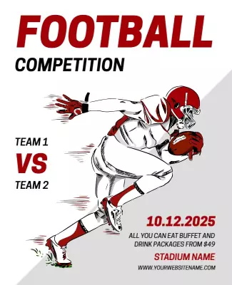 Football Competition Flyer Template