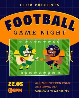 Football Game Night Flyer Template