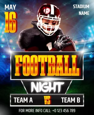 Football Night Flyer Template