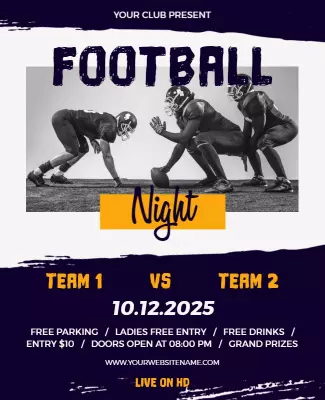 Football Night Flyer Template