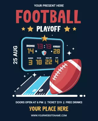 Football Playoff Flyer Template