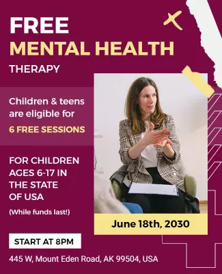 Free Mental Health Therapy Event Flyer Template